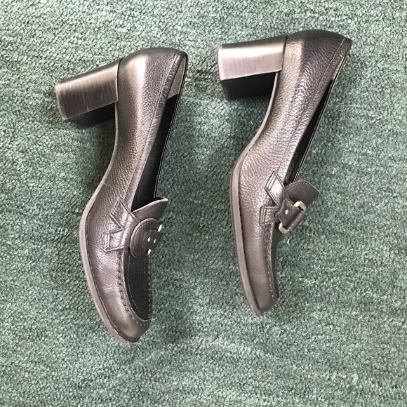 Franco Sarto Black Leather Slip-on Loafer - Size 8.5M - Picture 3 of 7